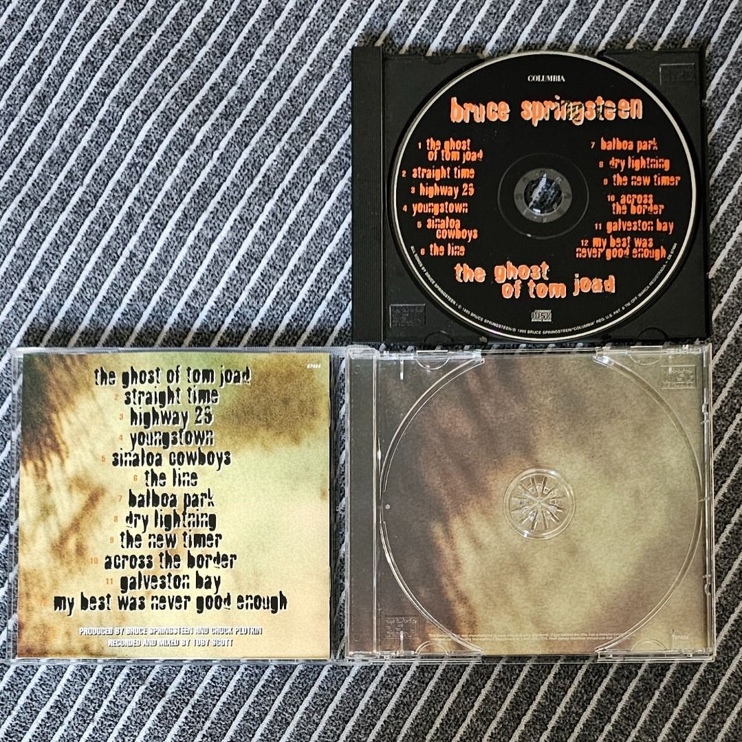 FREE [CD Album] Bruce Springsteen – The Ghost Of Tom Joad (Category: CDs & DVDs) located in Singapore. Submitted by strangecell (Listing ID 1439372679, Image 2). Description: Thank you for your interest. Get it free with any one item purchase! Please make an offer on the item you would like to buy FIRST 😊🙏 Various Genres: https://www.carousell.sg/p/1253907759 Electronic Dance, EDM, DJ Mix: https://carousell.com/p/1035784902 Easy Listening, Funk