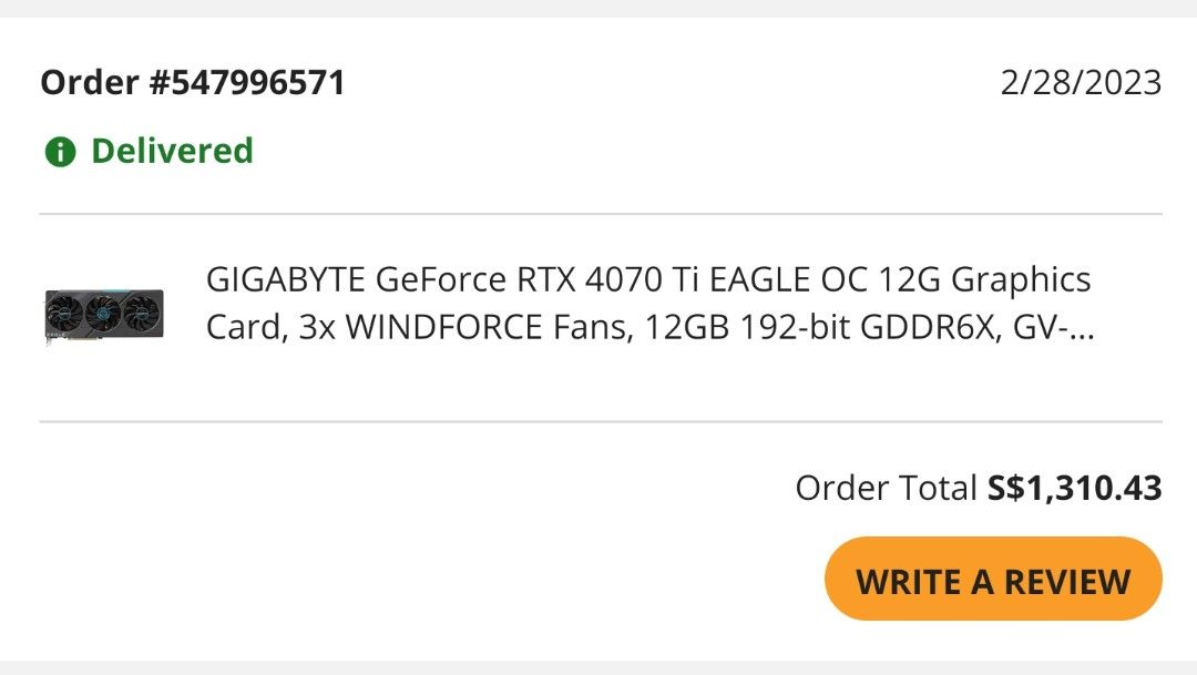 GIGABYTE GeForce RTX 4070 Ti EAGLE OC 12G461537131270645761