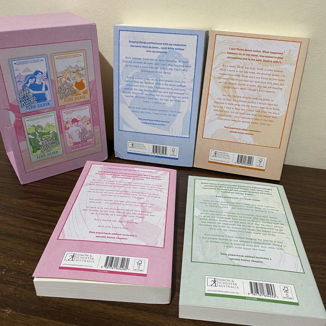Gold Rush Ranch Series by Elsie Silver Boxed Set (Category: Storybooks) located in Valenzuela. Submitted by booklatin (Listing ID 1439386961, Image 3). Description: AU edition, floppy pages Condition: see photos (dents) MOP: GCash, MariBank, Maya, BDO, BPI MOD: J&T, LBC, GGX, SCO, sdd Pay upon receipt of invoice. Scheduled shipping only. 📍Valenzuela City .