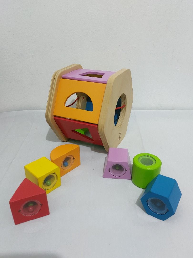 Hape Shake and Match Shape Sorter (Category: Educational & Learning Toys) located in Paranaque City. Submitted by ca.firstonlinebiz (Listing ID 1439297634, Image 2). Description: Preloved Hape Shake and Match Shape Sorter -complete Bead-filled blocks -minimal sign of usage Loc. Greenheights Parañaque Open for shipping lalamove or Spx express Gcash, Maya, BPI payment.