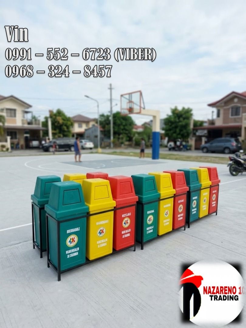 hooded trash bin medium (Category: Storage Boxes & Baskets) located in Bacoor. Submitted by zx400rr (Listing ID 1439252449, Image 1). Description: HOODED TRASH BIN Made in non-toxic Polyurethane Plastic Sizes in Small, Medium, Large, King Also available: - Metal Frame for 2 slots, 3 slots & 4 slots! - Segregation Label & Company Logo We also have: >> ROLLERKING TRASH BIN >> MOBILE BIN 1100LITERS >> DUST BIN WITH PEDAL 50LITERS For inquiries: 0991