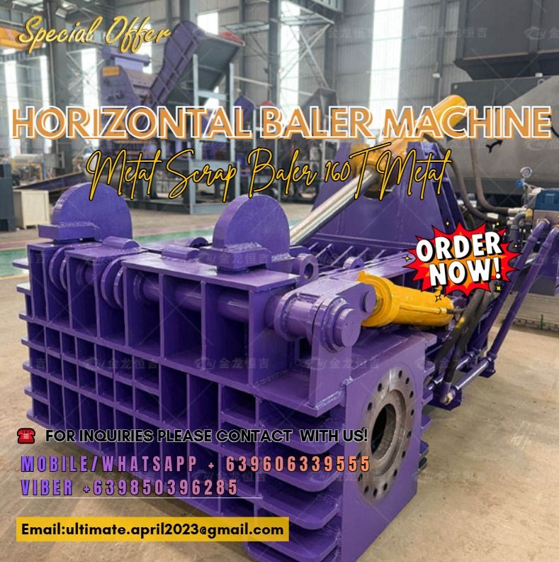 Horizontal Baler Machine Metal Scrap Baler 160T Brand New For Sale (Category: Looking For) located in Pasig City. Submitted by brightstorm.56013d (Listing ID 1439338870, Image 1). Description: FOR SALE ‼️ BRAND NEW ‼️ GOOD PRODUCT ‼️ AVAILABLE ‼️ 📌 BUY NOW , & GET LESS DISCOUNT ❗ ❗ ✅ Authorize Philippine Distributor ✅ Proof of Legitimacy ✅ High Quality Products ✅ 100% Trusted Seller 🌏 We Can Deliver Nationwide 👉 AP Cargo, LBC & Lalamove Via Se