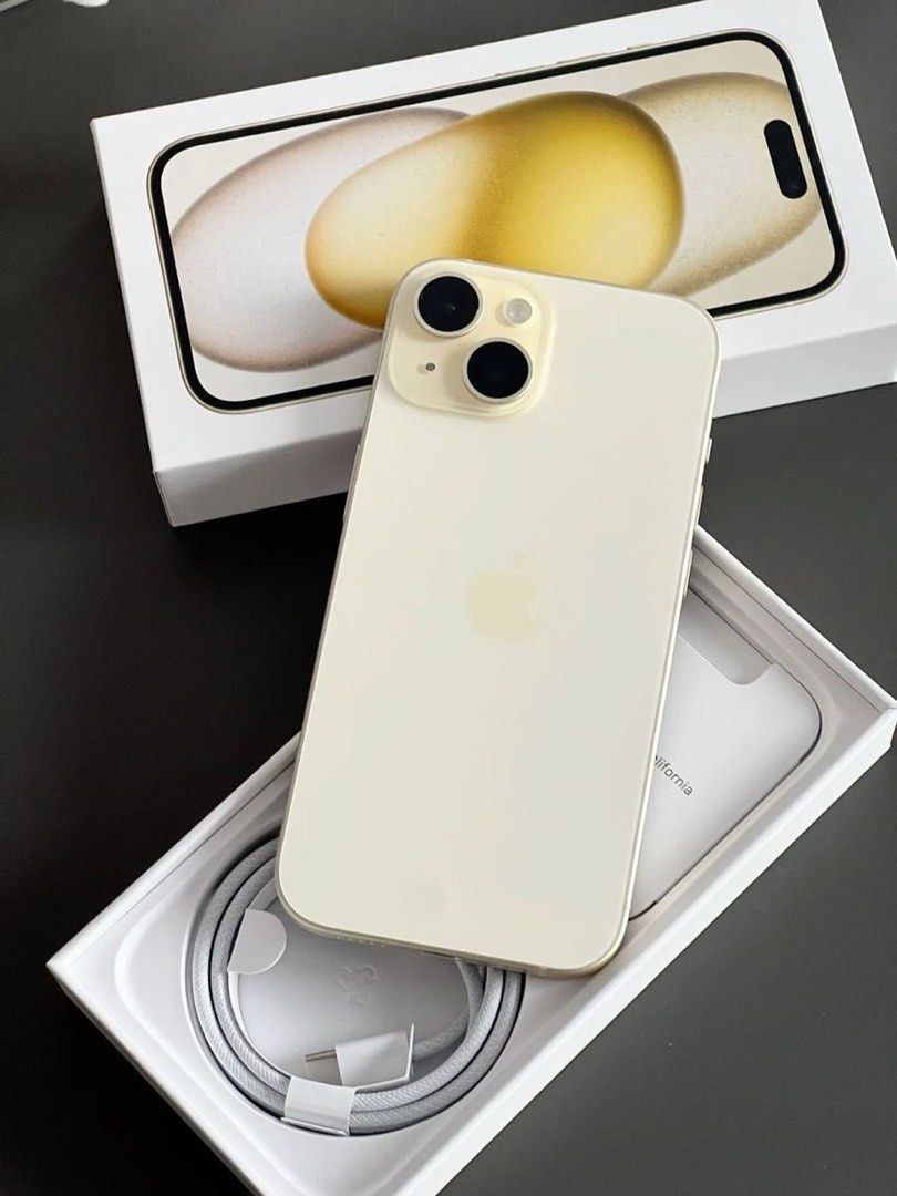 Iphone 15 Plus. 256gb (Category: iPhone 15 Series) located in Quezon City. Submitted by coramalabanan (Listing ID 1439378927, Image 1). Description: - iPhone 15 Plus - 256gb storage w/ charger 2 lens protector 5 hard screen protectors set w/ wipes etc. 6 cases (5 hard & 1 luminous) All new! - Yellow Color - Stylish Design - Ready to use - 100% battery - 2 mos used - 40k last price Rfs: Back to android Pwede meet up basta along commonwealth lang �
