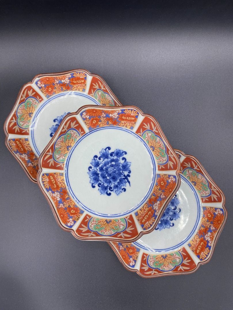 JAPAN SURPLUS Vintage Japanese Hexagon Saucers, Furniture & Home Living ...
