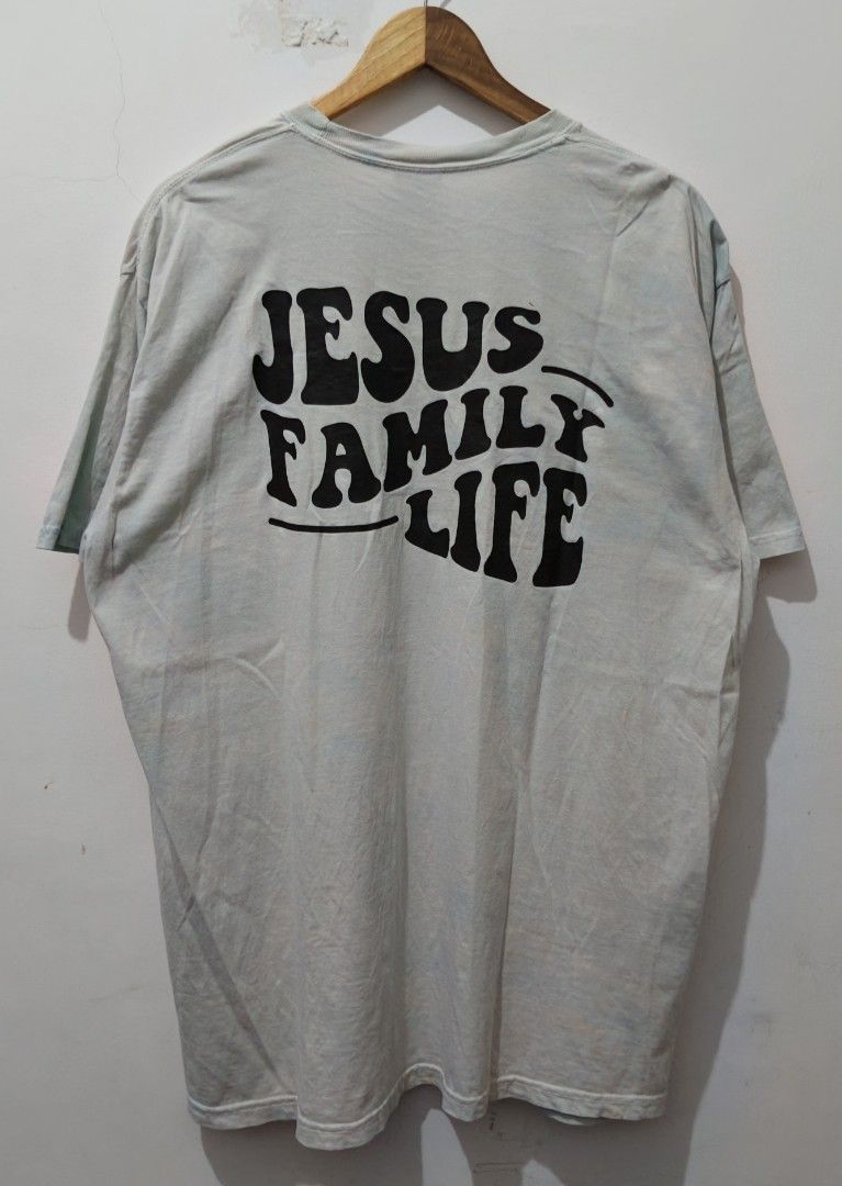 Jesus Family Life (Category: Tshirts & Polo Shirts ) located in Taguig. Submitted by thriftedminds (Listing ID 1439401530, Image 1). Description: Item: Jesus Family Life Tie Dye🔥 ‎Size: Comfort Colors (XL) ‎Width: 23 ‎Length: 31 ‎Condition: Excellent ‎Issue: Loose stitching on pocket DM to purchase 📩.