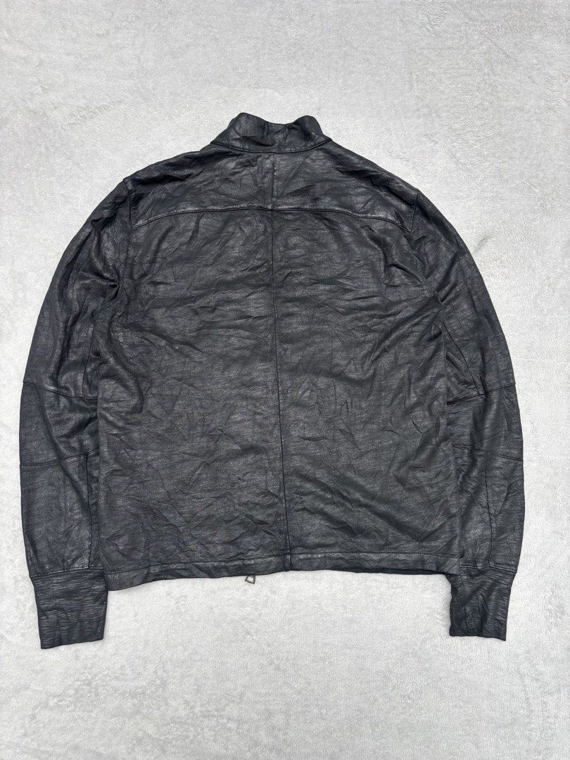John Varvatos Waxed Cotton Biker Jacket (Category: Coats, Jackets and Outerwear) located in Baguio. Submitted by thecollector2600 (Listing ID 1439380229, Image 2). Description: Size large 22 pit to pit 25 length 18 shoulders 27 sleeves.