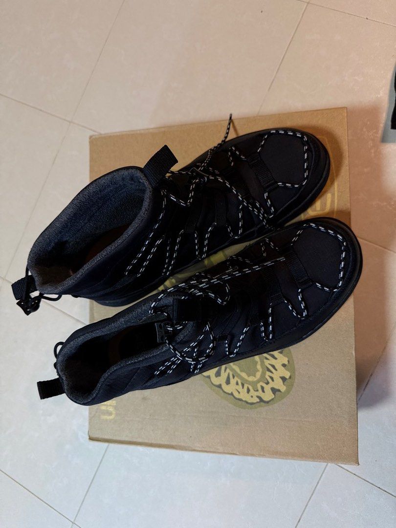 KEEN Uneek SNK Chukka WP Boots - US 11 (Category: Boots) located in Singapore. Submitted by g2box (Listing ID 1421387320, Image 1). Description: - KEEN Uneek SNK Chukka WP boots - Color: Triple Black - Size: US 11 - Condition: Excellent - Winter Traction: The KEEN.FREEZE rubber outsole is specifically designed to harden less in cold temperatures, providing better grip on snow and ice. - Comes with original box - Perfect for winter adventures!.