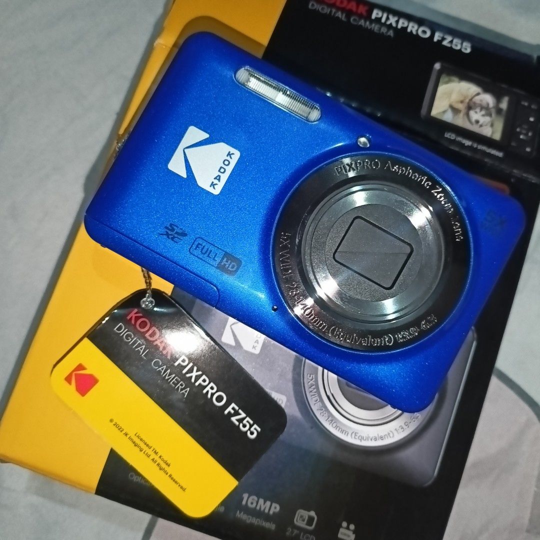 Kodak PIXPRO FZ55 Digital Camera (Category: Cameras) located in Angeles City. Submitted by wonucams (Listing ID 1439371772, Image 2). Description: - Kodak PIXPRO FZ55 Camera - 16MP Sensor - 5x Optical Zoom - Full HD Video Recording - 2.7" LCD Screen - Includes Original Box and Tag - Compact and Easy to Use - Ideal for Everyday Photography NEW.. UNUSED.. COMPLETE INCLUSION WITH FREE SILICON CASE — avail for meetup: 📍tarlac city/ pampanga.
