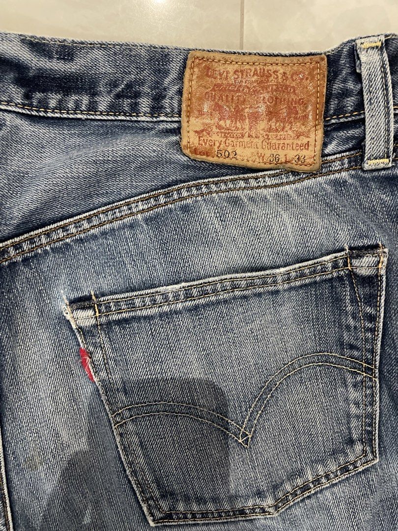 Levi's 502 Straight Jeans (Category: Jeans) located in Angeles City. Submitted by lukemafinds (Listing ID 1439276725, Image 2). Description: - Levi's 502 straight-fit jeans - Size: W36 L33 - Medium wash - Classic five-pocket design - Features Levi's red tab - Leather patch on back -Vintage Original -799 only.