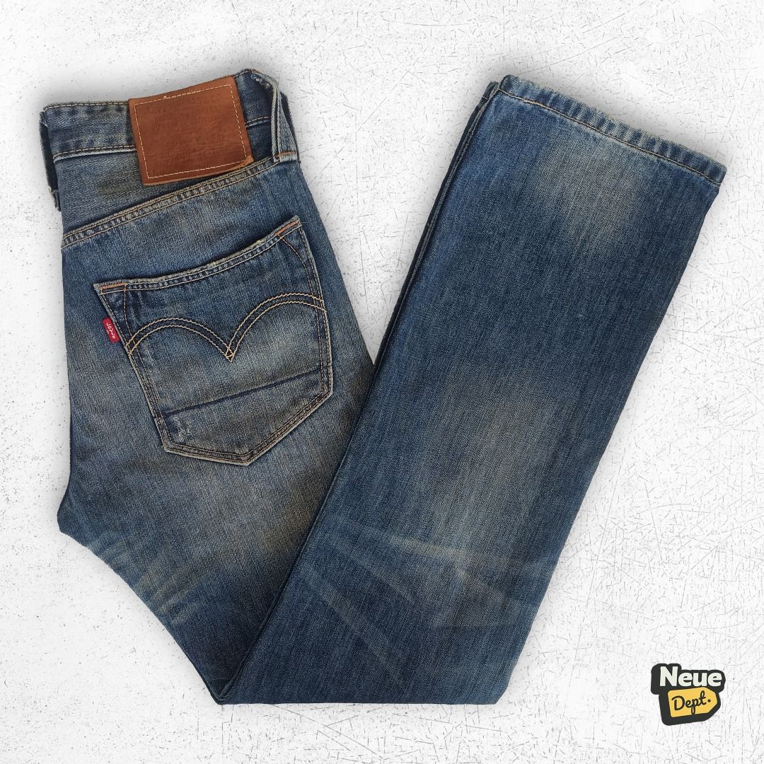 Levi's 523 Straight Distressed Patchwork Denim Jeans | size 28 (Category: Jeans) located in San Carlos City. Submitted by neue.department (Listing ID 1439311593, Image 3). Description: 📏 DIMENSIONS IN PHOTOS - CHECK BEFORE ASKING ⚠️ DM if interested • Open to offers 💛 .