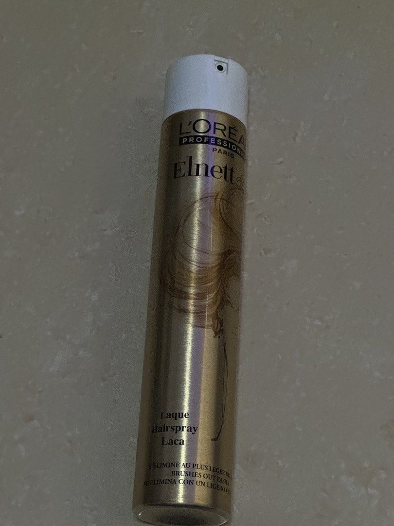 Loreal Elnett Hair Spray (Category: Hair) located in Mandaluyong City. Submitted by mainesells_ (Listing ID 1439380915, Image 1). Description: - 98% full - Trying out hair sprays .