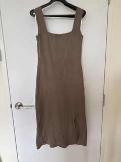 love bonito brown dress Anaise Slip Dress, Japanese Cupro, Almond main image 0