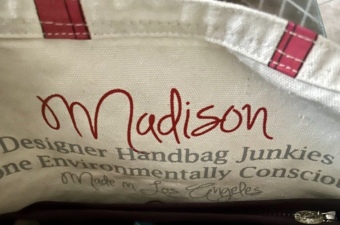 My Other Bag Tote Bag - Celine (Category: Tote Bags) located in Quezon City. Submitted by asiaco (Listing ID 1439280245, Image 3). Description: My Other Bag tote bag, Celine-inspired design. Canvas material, large compartment, sturdy handles. Features a colorful graphic. Interior print: "Madison Designer Handbag Junkies Made in Los Angeles"..