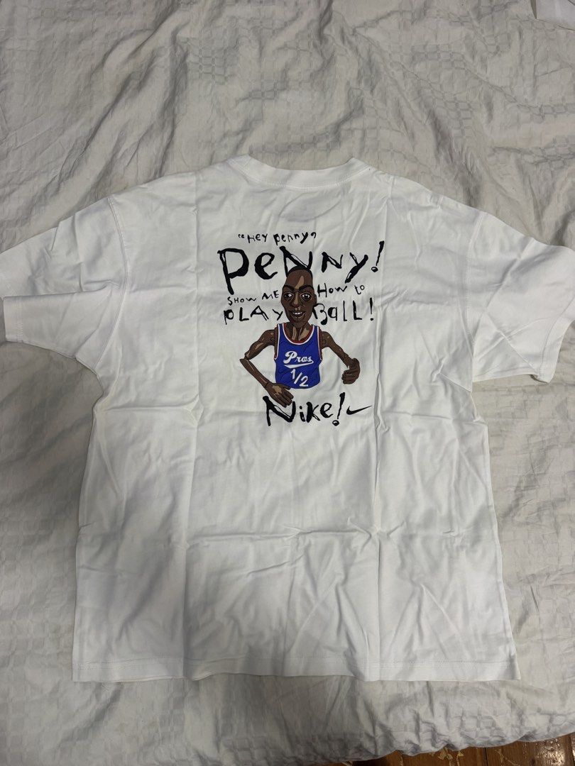 Nike Penny Hardaway Graphic Tee (Category: Tshirts & Polo Shirts ) located in Valenzuela. Submitted by fitsfromsean (Listing ID 1439277022, Image 2). Description: - Nike T-shirt with Penny Hardaway graphic - Size: Large - Fit: Loose - Features: Front and back graphics, Nike logo - Made in China - 26 x 20.