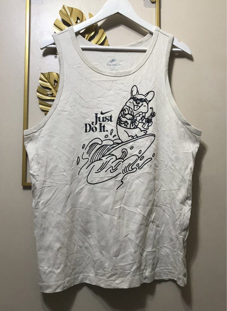 Nike Sleeveless (Category: Tshirts & Polo Shirts ) located in Angeles City. Submitted by bashthriftstuff123 (Listing ID 1439382497, Image 1). Description: Nike Sleeveless Size xl on tag best fit large Width 21 Length 28 Verygood condi No issue 350 + SF.