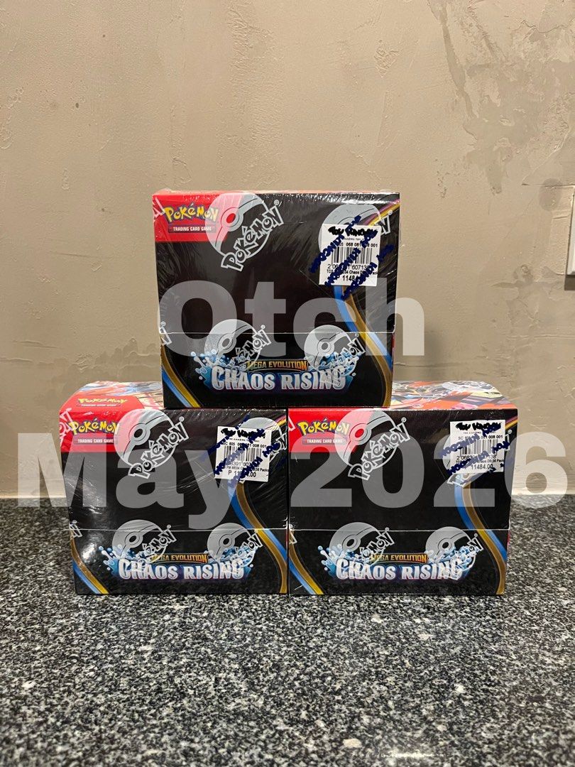 Pokemon Chaos Rising Booster Box (Category: Card Boxes & Cases) located in Las Pinas. Submitted by garms (Listing ID 1439368549, Image 1). Description: Pokemon Chaos Rising Booster Box 1 remaining :)) 36 packs per box DM for more info :)).