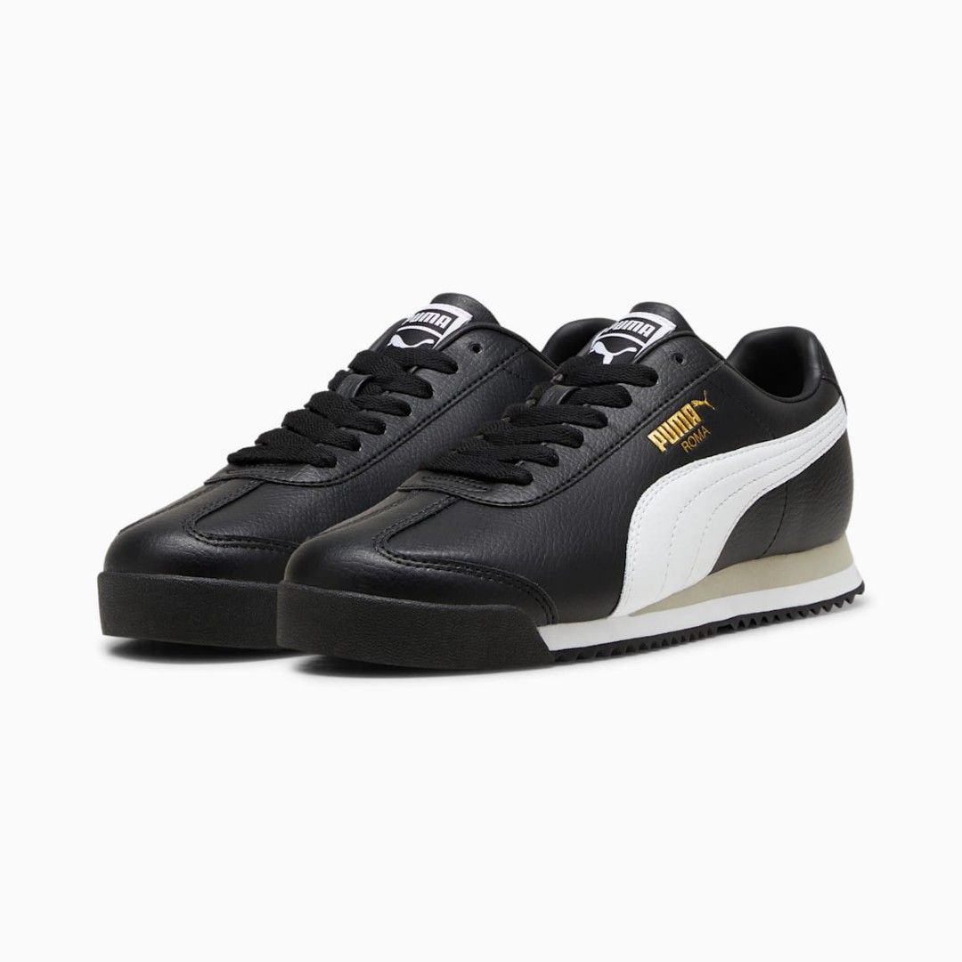 Puma Roma 24 - Unisex (Category: Sneakers) located in Makati City. Submitted by binkydot (Listing ID 1439396486, Image 1). Description: - Classic Puma Roma sneakers - Size: UK 3.5 / US 4.5 / EU 36 - Color: White-Smokey Gray - Includes original box - Good condition, just needs cleaning lol - 1st photo taken from Puma's website.