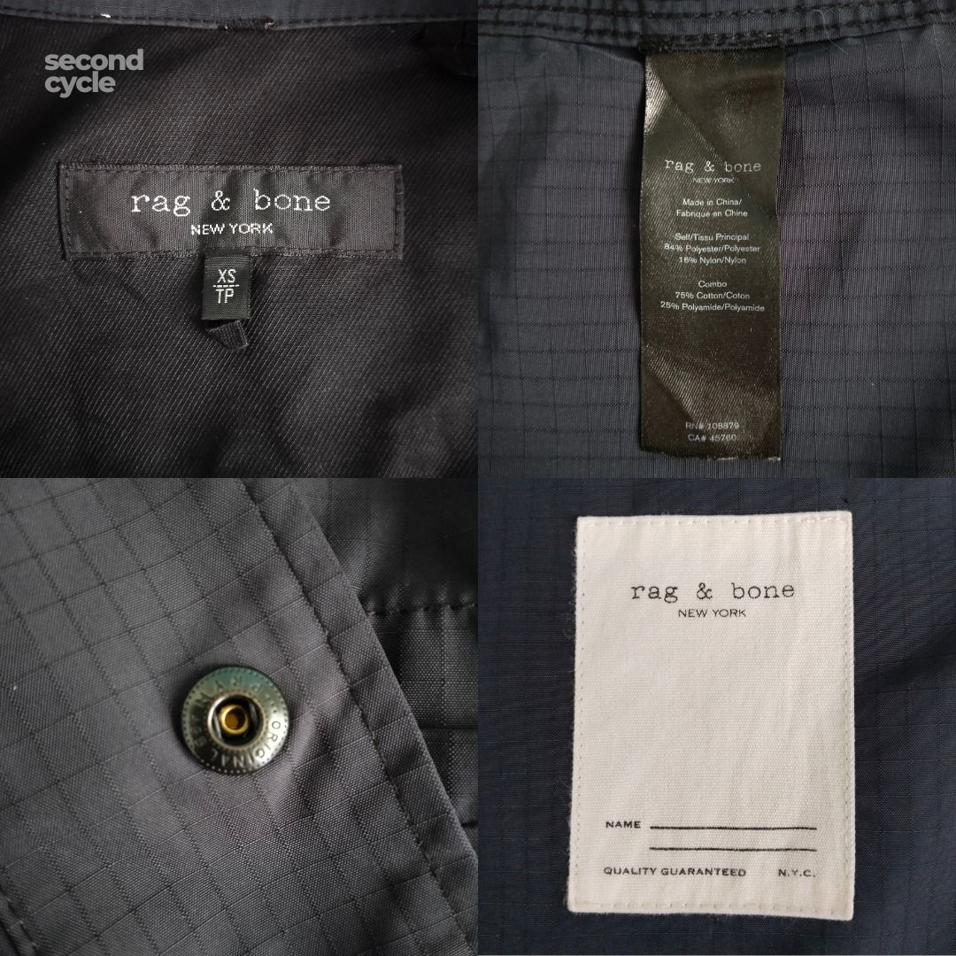 rag & bone | black chore coat (Category: Coats, Jackets and Outerwear) located in Batangas. Submitted by second_cycle (Listing ID 1439284532, Image 3). Description: • shell: 75% cotton, 25% polyamide fabric • made in China • measurements on 2nd image • Cut #39434, comes with white label tag RFS: no longer worn, decluttering ✅ no rips, no loose threads, no stains 🫧 washed and pressed before ship out 🔵 payment via GCash.