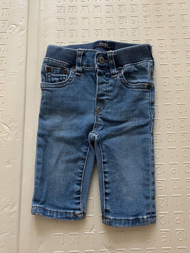 Polo Ralph Lauren Jeans (Category: Babies & Kids Fashion) located in Pasig City. Submitted by justdeclutter_777 (Listing ID 1439318035, Image 2). Description: SF c/o buyer Size on tag: 6M My son used it until 11 months since the denim is stretchy and he’s petite 🤍 Super comfy fit! Last price posted .