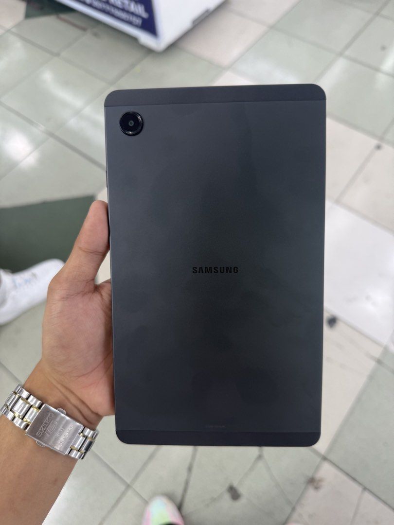 Samsung Tab A9 4/64, Complete Package, Wifi Only (Category: Android) located in Manila. Submitted by carimgadgets (Listing ID 1439392086, Image 1). Description: 📍Location: Greenhills xc 12 stall 🚚Open for delivery | cod + sf first come, first serve 🤗.
