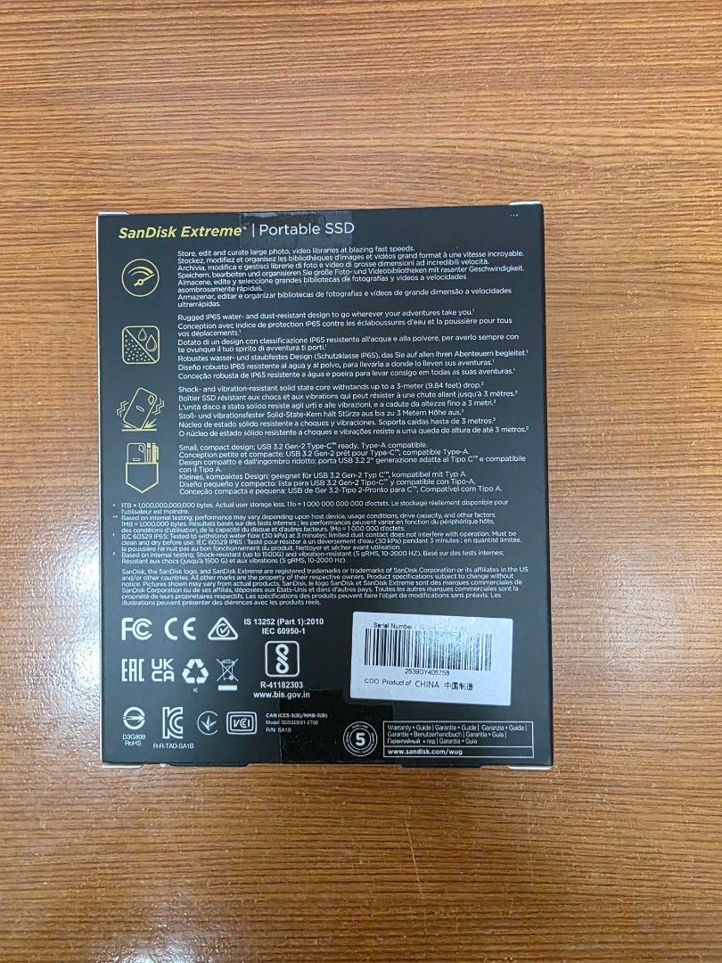 SanDisk Extreme Portable SSD 2TB460939280526888961