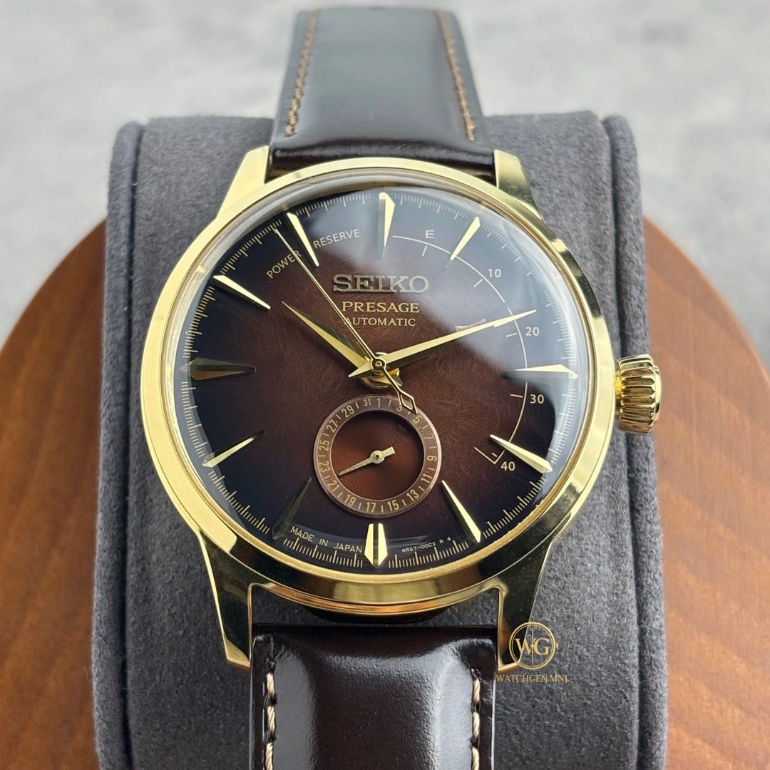 Seiko Presage SSA392 SSA392J1 (Category: Luxury Watches) located in Manila. Submitted by drhanlie (Listing ID 1439382188, Image 1). Description: Seiko Presage SSA392J1 | SSA392 ⌚️ Cocktail Time “Old Fashioned” Dress Watch A refined Presage Cocktail Time model inspired by the classic Old Fashioned cocktail, featuring a warm brown gradient dial with sunburst texture that reflects light beautifully, paired with elegant dress-watch proportions design