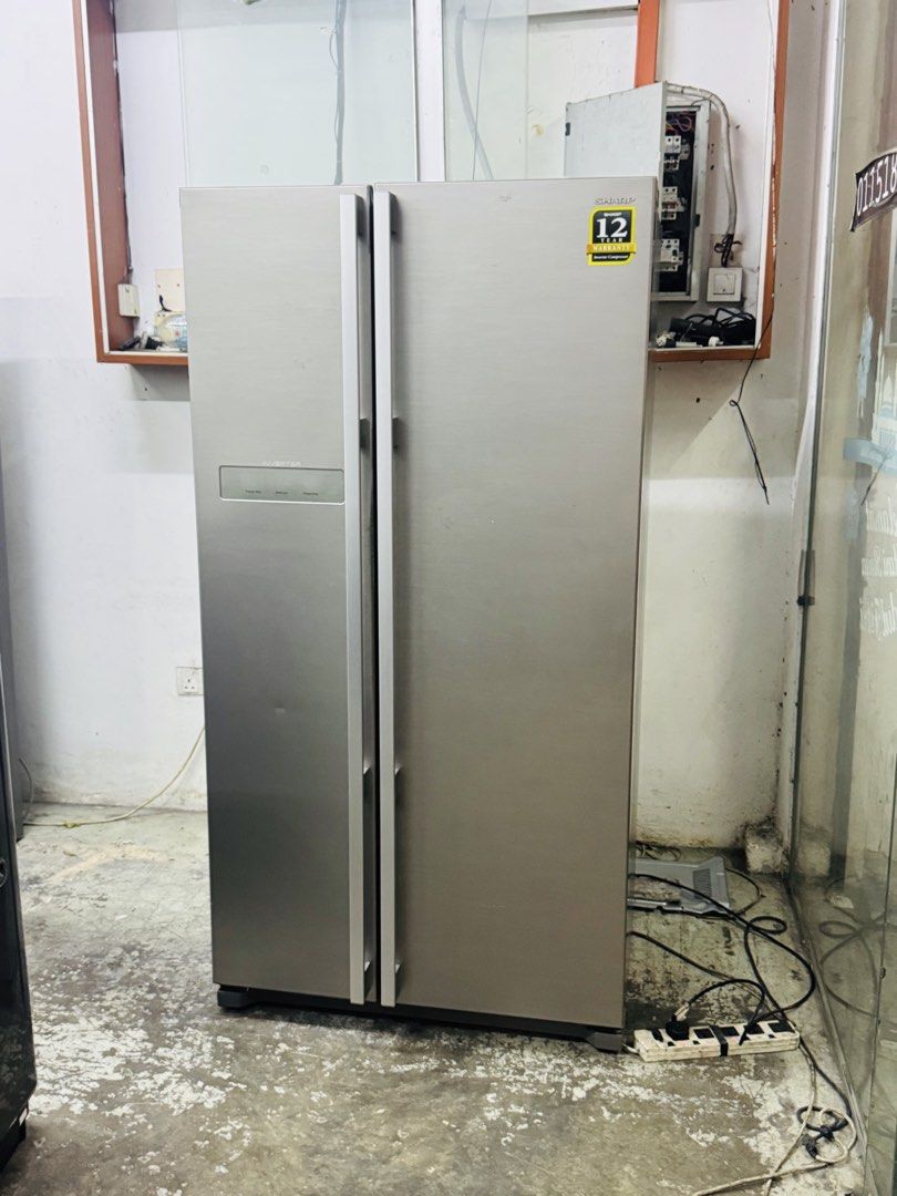 Fridge Compressor Sharp Sharp Side-by-Side Refrigerator with Inverter Compressor, TV & Home ...