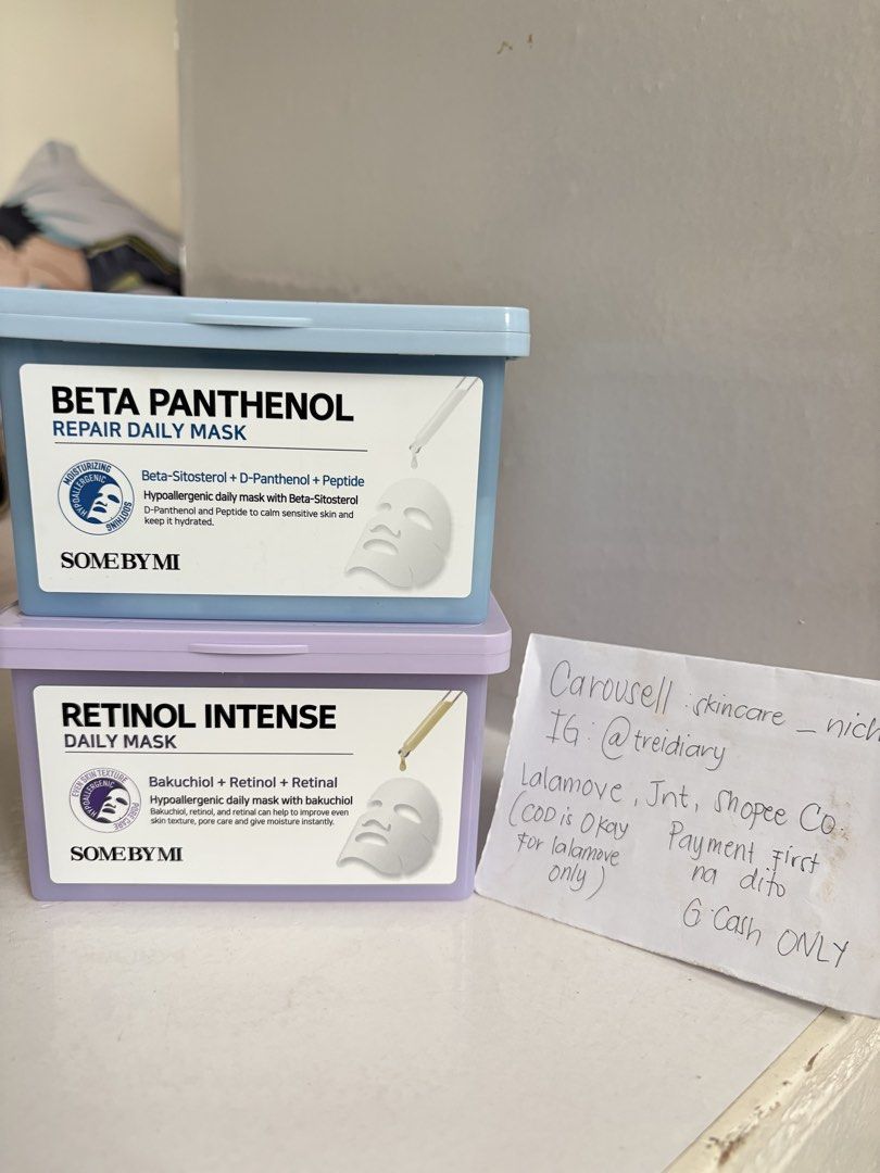SomeByMe Repair Daily Mask (Category: Face Care) located in Imus. Submitted by skincare_niche (Listing ID 1439321752, Image 2). Description: 2 pcs yan pag both kukunin 600 na lang.