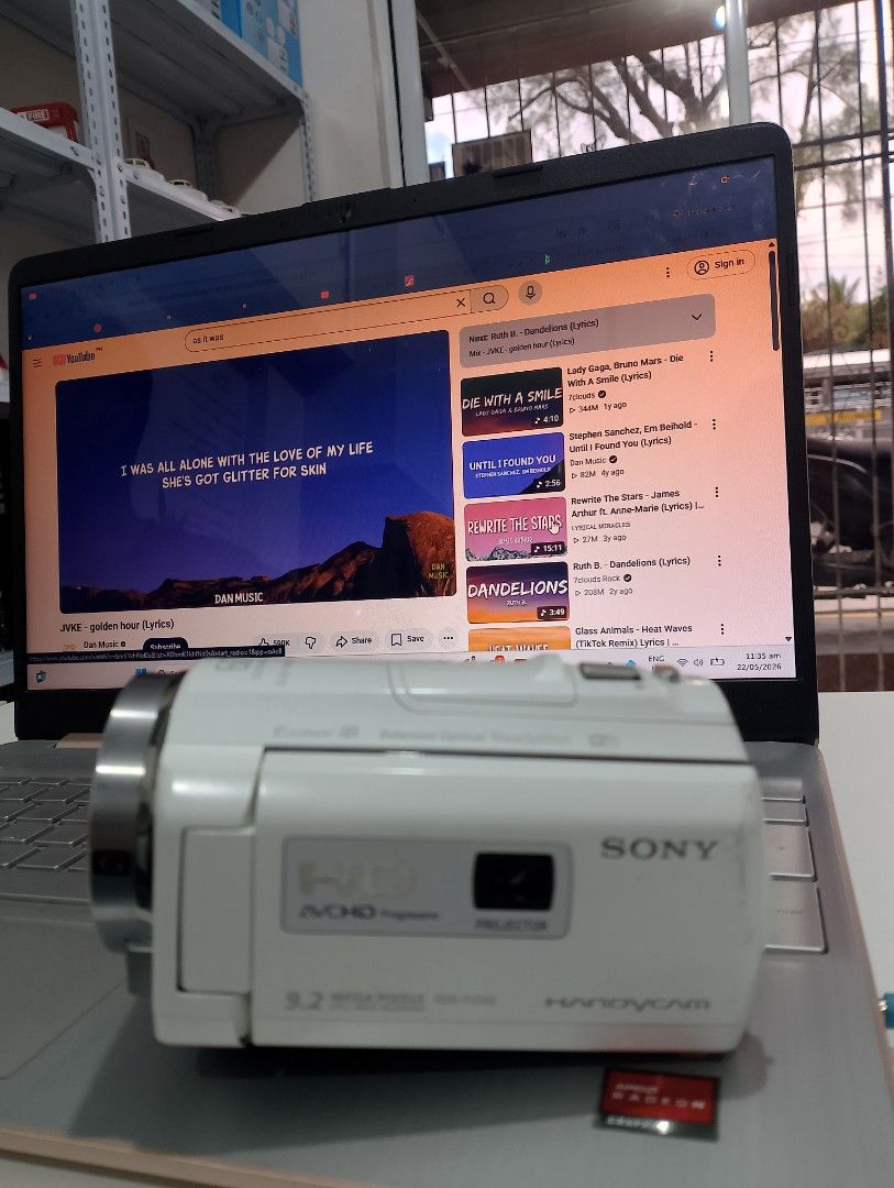 Sony Handycam pj540 with projector! (Category: Video Cameras) located in Manila. Submitted by allaboutcollections (Listing ID 1439293622, Image 1). Description: for sale PJ540 with projector! working projector all buttons touchscreen/screen NO FUNCTIONAL ISSUE! -BEFORE PAG RECEIVE KO NAG ERROR BUT I THINK GAWA NG SA BYAHE LANG MALAYO KASI PINANGALINGAN BUT NAWALA ERROR AND I ALREADY FULLY TESTED THIS SINCE NAG RECORD AKO ALMOST 2HOURS STRAIGHT,NO