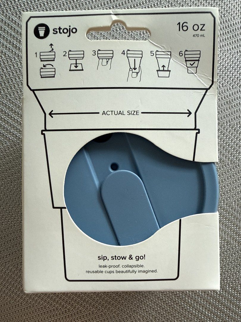 Stojo Collapsible Cup 16oz - Blue461260689098024962