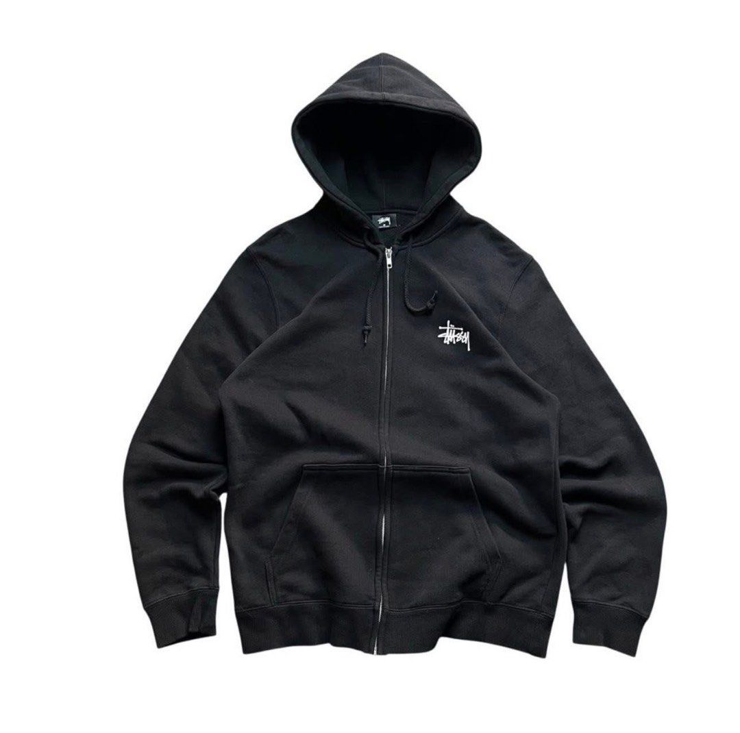 Stussy Zip-Up Hoodie - Black - Medium (Category: Coats, Jackets and Outerwear) located in Manila. Submitted by lvrshr (Listing ID 1439334334, Image 1). Description: dm for price orig from hongkong yes authentic rfs: need bts ticket 😭 .