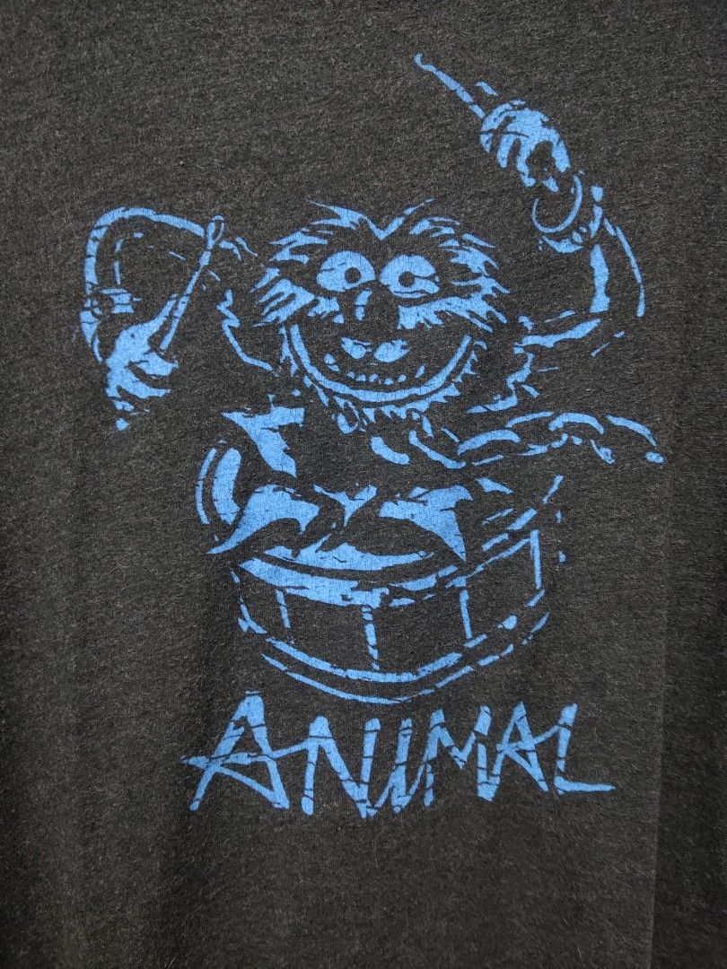 The Muppets Drummer Animal (Category: Tshirts & Polo Shirts ) located in Bulacan. Submitted by thr1ft_things (Listing ID 1439406888, Image 2). Description: Disney Park's The Muppets Drummer Animal Size: XL Condition: Good has hairlines for safety Color Rate: 9/10 Loc. Marilao Bulacan.