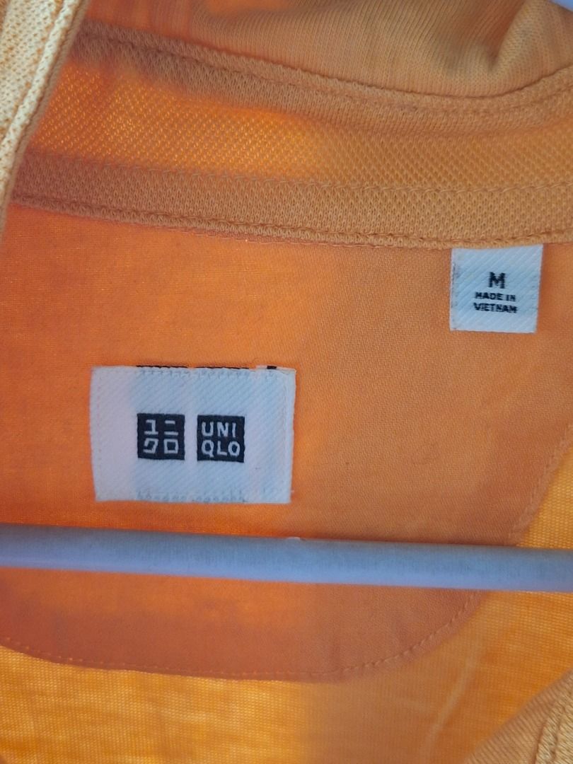 Uniqlo Orange Polo Shirt - Medium (Category: Tshirts & Polo Shirts ) located in Malaybalay. Submitted by mags_sofia (Listing ID 1439377070, Image 2). Description: Features: - Chest pocket - Collared neckline - Short sleeves - Button-up placket MOP: GCash, BPI Transfer MOD: LBC COP (SF is paid upon pickup); J&T (initial payment is 100 pesos; increment and decrement are processed after item is shipped) SF: c/o buyer, ships from Malaybalay City, Buk