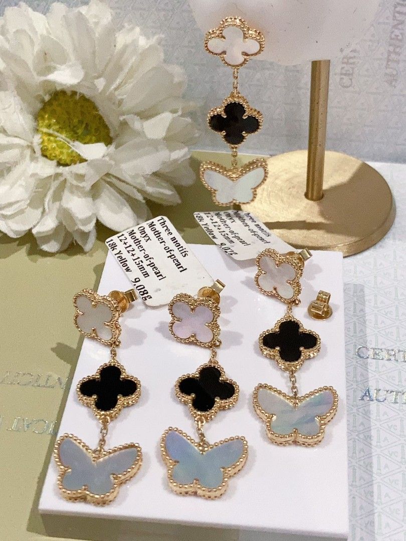 VCA Dangling Earring 18k gold hk setting (Category: Earrings) located in Manila. Submitted by primejewelry (Listing ID 1439329047, Image 2). Description: .