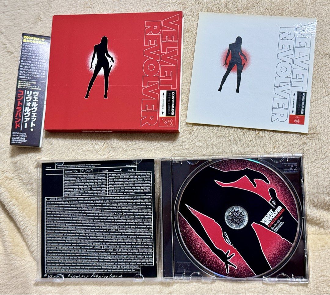 Velvet Revolver - Contraband Mint CD (Category: CDs & DVDs) located in Pasig City. Submitted by proteinboy6 (Listing ID 1439420480, Image 3). Description: VELVET REVOLVER – Contraband 🇯🇵🔥 Japan Press CD – ₱600 ONLY Mint condition One of Scott Weiland’s finest performances and a must-have for fans of hard rock and post-grunge. An audiophile delight with that crisp Japan pressing quality 🎧 Featuring the massive hits: 🎵 Slither 🎵 Fall To Piece
