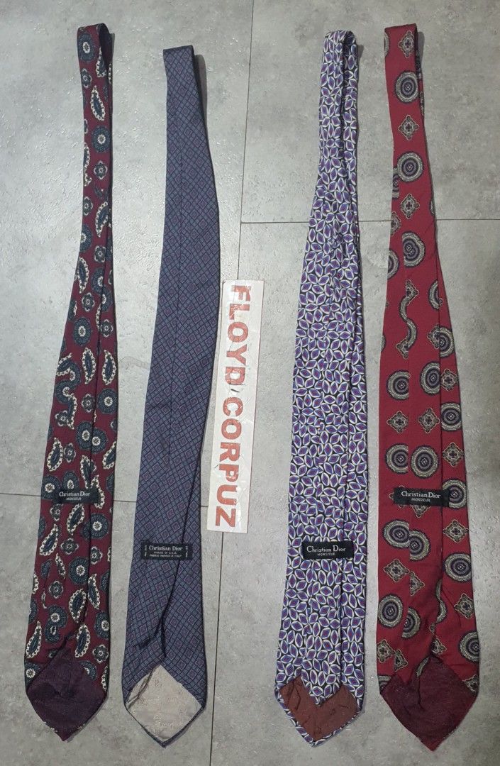 VINTAGE CHRISTIAN DIOR TIES (Category: Ties) located in Laoag. Submitted by floydg_corpuz22 (Listing ID 1439377062, Image 2). Description: Vintage cd ties One size 2 Excellent 2 with issue (see pic) Selling aspack 450+sf.