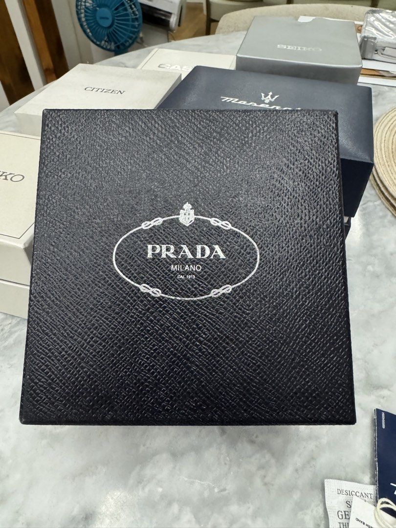 Watch Boxes - Prada Seiko Citizen Maserati Casio (Category: Luxury Watches) located in Quezon City. Submitted by kisses14 (Listing ID 1439342934, Image 3). Description: Price is per piece Prada - no inclusions, box only Seiko - with external box, watch cushion, manual SOLD Citizen - with watch cushion, paper bag (box with dust marks) SOLD Maserati - with external box, watch cushion Casio - with watch cushion (box with dust marks) Cartier - with h