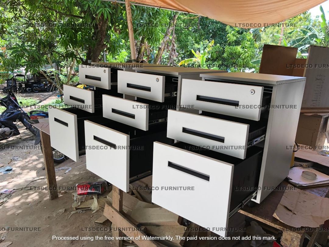 White Metal Drawer Cabinet Office Partition Office Furniture, Furniture ...