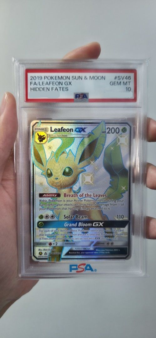 WTS [NEW CERT] PSA 10 Leafeon GX Full Art from Hidden Fates #Pokemon TCG # Pokemon