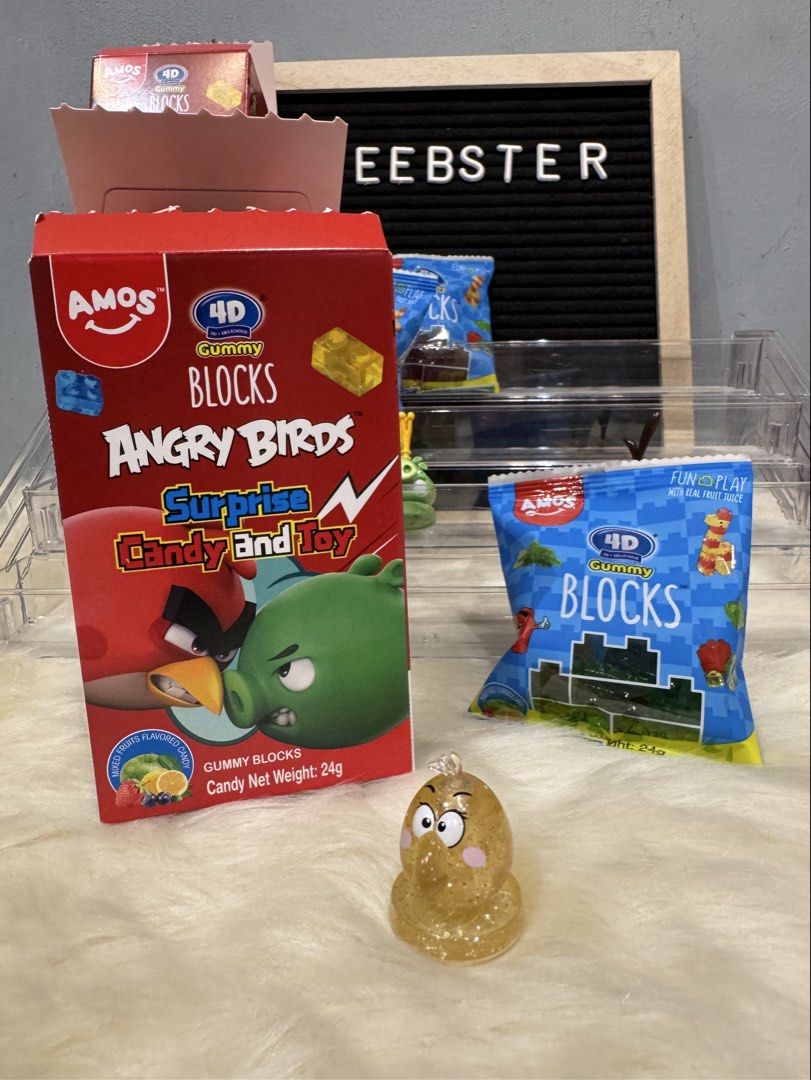 [100% Original] 4D GUMMY Blocks Angry Birds Toys (Amos Angry Birds Toys ...