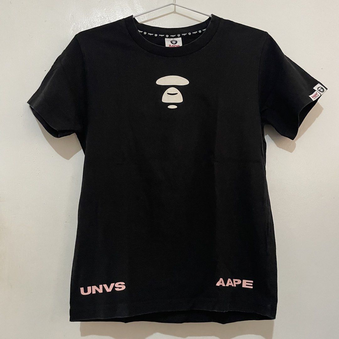 Aape by A Bathing Ape Black T-shirt (Category: Tshirts & Polo Shirts ) located in Leyte. Submitted by byebabies (Listing ID 1439563476, Image 1). Description: - Black Aape by A Bathing Ape T-shirt - Features: - Aape logo on the front - UNVS Aape text on the front - Astronaut graphic on the back - APLUNVS and AP-01 text on the back - Aape logo on the sleeve - Crew neck - Short sleeves All items NEGOTIABLE for SAME DAY PAYMENT Do not offer 50% from