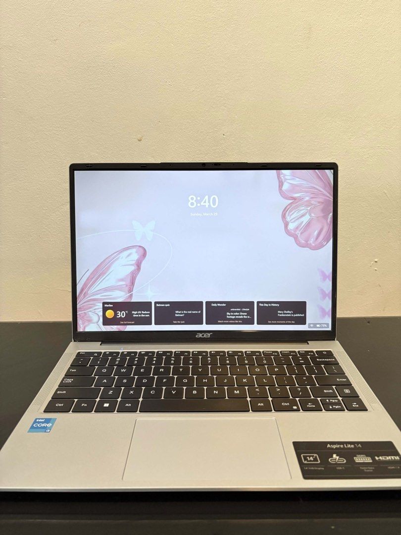 Acer Aspire Lite 14 Laptop (Category: Laptops & Notebooks) located in Marilao. Submitted by extra_stuff (Listing ID 1439427448, Image 2). Description: Acer Aspire Lite 14 WITH FREE KEYBOARD Color: Silver Processor: Intel Core i3 processor Memory: 8GB Storage: 512GB NVMe SSD Display: 14.0" WUXGA (1920x1200) display with IPS Graphics: Intel UHD Graphics Operating System: Windows 11 INCLUDES CHARGER AND ORIGINAL BOX.