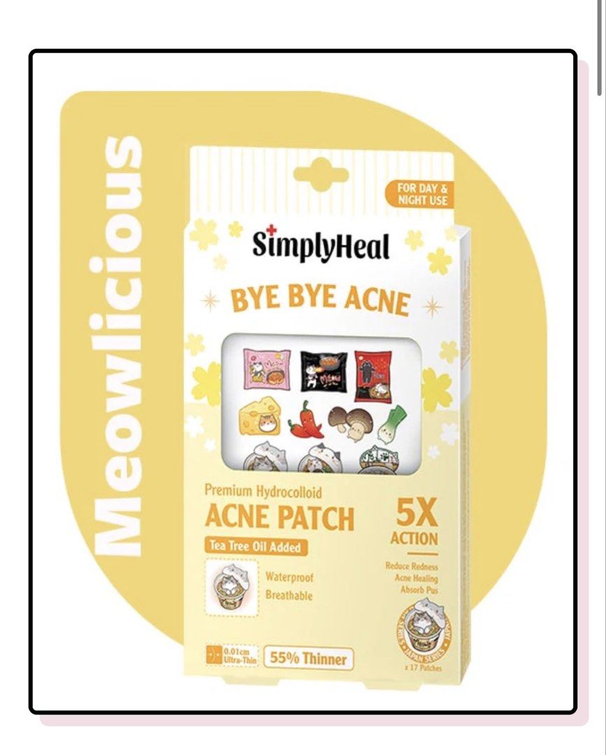Acne patch (Category: Face Care) located in Jelutong. Submitted by maymeifinds (Listing ID 1439494536, Image 1). Description: SimplyHeal Acne Patch Expiry: 30/10/2027.