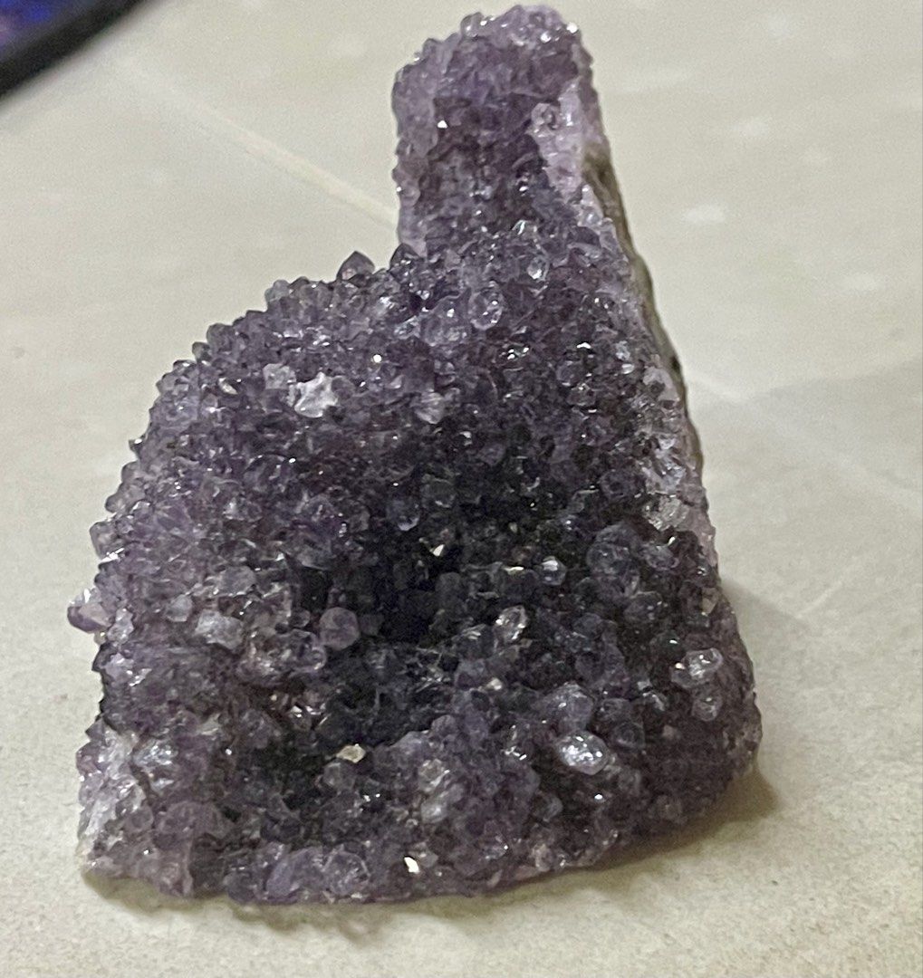 Medium-sized Amethyst Flower Geode (Category: Precious Stones) located in Manila. Submitted by Crystal_Oracle (Listing ID 1439532591, Image 3). Description: Amethyst is a highly prized purple quartz famed for its spiritual and therapeutic benefits. It is celebrated for bringing emotional tranquility, clearing negative energy, enhancing intuition, and promoting restful sleep.
