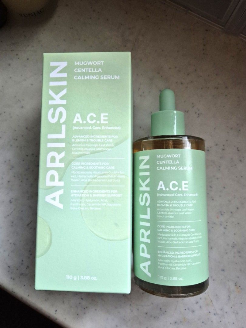 APRILSKIN mugwort centella calming serum (Category: Face Care) located in Agdangan. Submitted by krys2008 (Listing ID 1439453678, Image 1). Description: APRILSKIN mugwort centella calming serum all brand new (sealed box) ED: 15 January 2029 mop: gcash pickup: laguna area rfs: decluttering extra skincare.