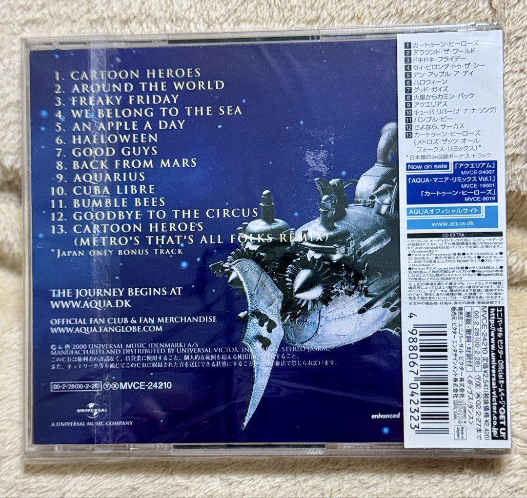 Aqua - Aquarius CD (Category: CDs & DVDs) located in Pasig City. Submitted by proteinboy6 (Listing ID 1439423100, Image 2). Description: 🌊 AQUA – Aquarius 🇯🇵 ✨ Japan Press • Audiophile Delight • Mint Condition ✨ Only ₱600 🎧 One of the most iconic late ‘90s / early 2000s pop albums — loaded with infectious hooks, crisp production, and that unmistakable Aqua energy. The Japanese pressing gives this release that extra collectible appeal for seri
