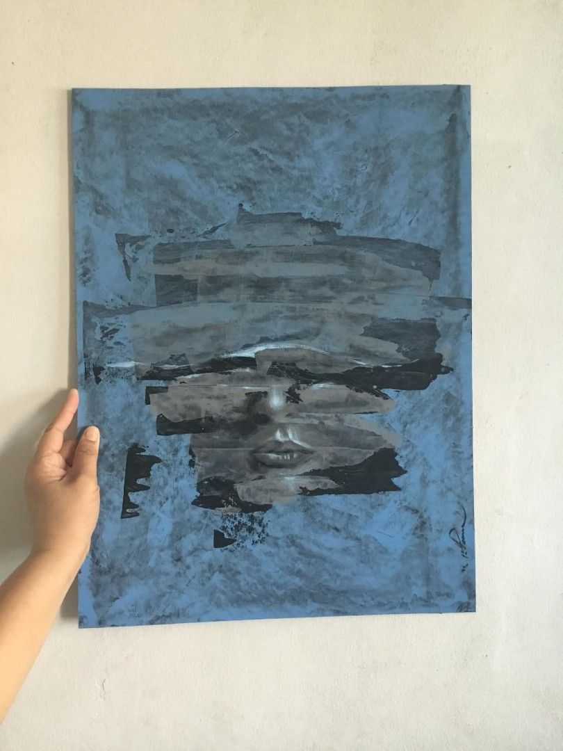 Artwork / Painting ( Unframed ) " Breathing Silence " (Category: Art & Prints) located in Santa Rosa. Submitted by teph.l (Listing ID 1439506089, Image 2). Description: “Breathing Silence” Unframed Painting Php 5,000 Medium: Acrylic latex on multipurpose board Size: approx 20 x 15 inches Ap Marfil 2026 MOP: GCASH Shipment: LBC/ Lalamove Shipping fee shouldered by the buyer .