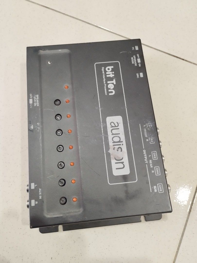 Audison bit Ten Digital Interface Processor (Category: Other Audio Equipment) located in Sibu. Submitted by siewmingho (Listing ID 1439433073, Image 1). Description: Sell as part. DSP struggle to output sound. After success, everything work perfectly. according to chartgpt, possible cause failure capacitors of power supply circuit. Too bad i can't find parts and technician to repair it at my area. Sell as faulty unit. Have been leave in storeroom