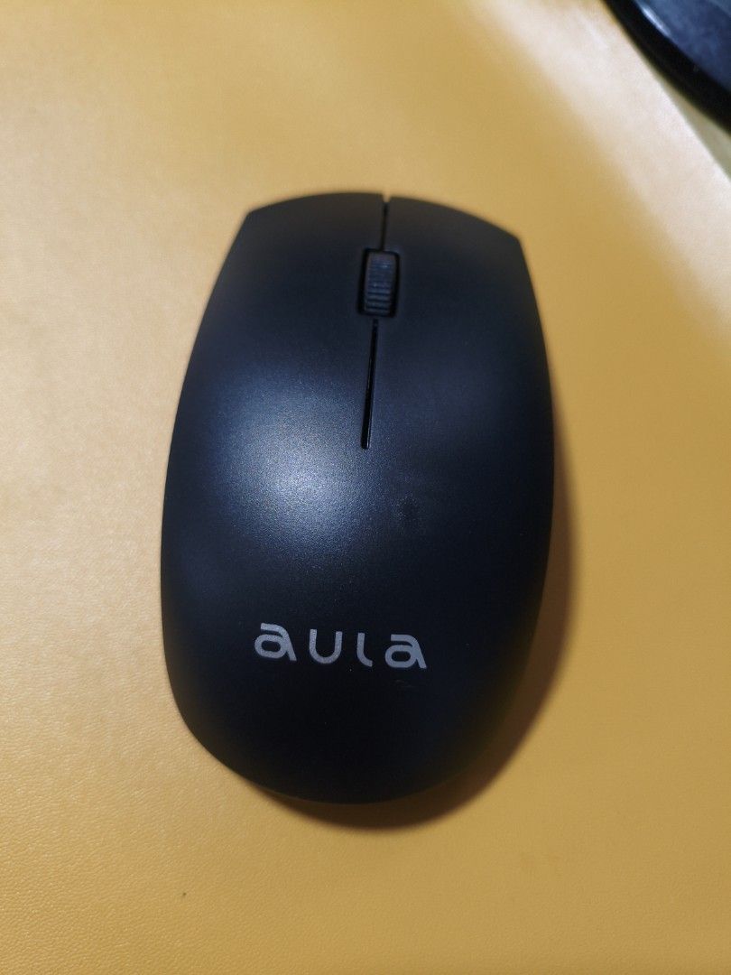 Aula AM201 Wireless Mouse Black (Category: Mouse & Mousepads) located in Pasig City. Submitted by garage.sale89 (Listing ID 1439556395, Image 1). Description: - Aula AM201 Wireless Mouse - Color: Black - Connection: 2.4Ghz - DPI: 1200 - Includes: Mouse and original box - Origin: Made in China - Model: AM201 - Serial: AM201251200313.
