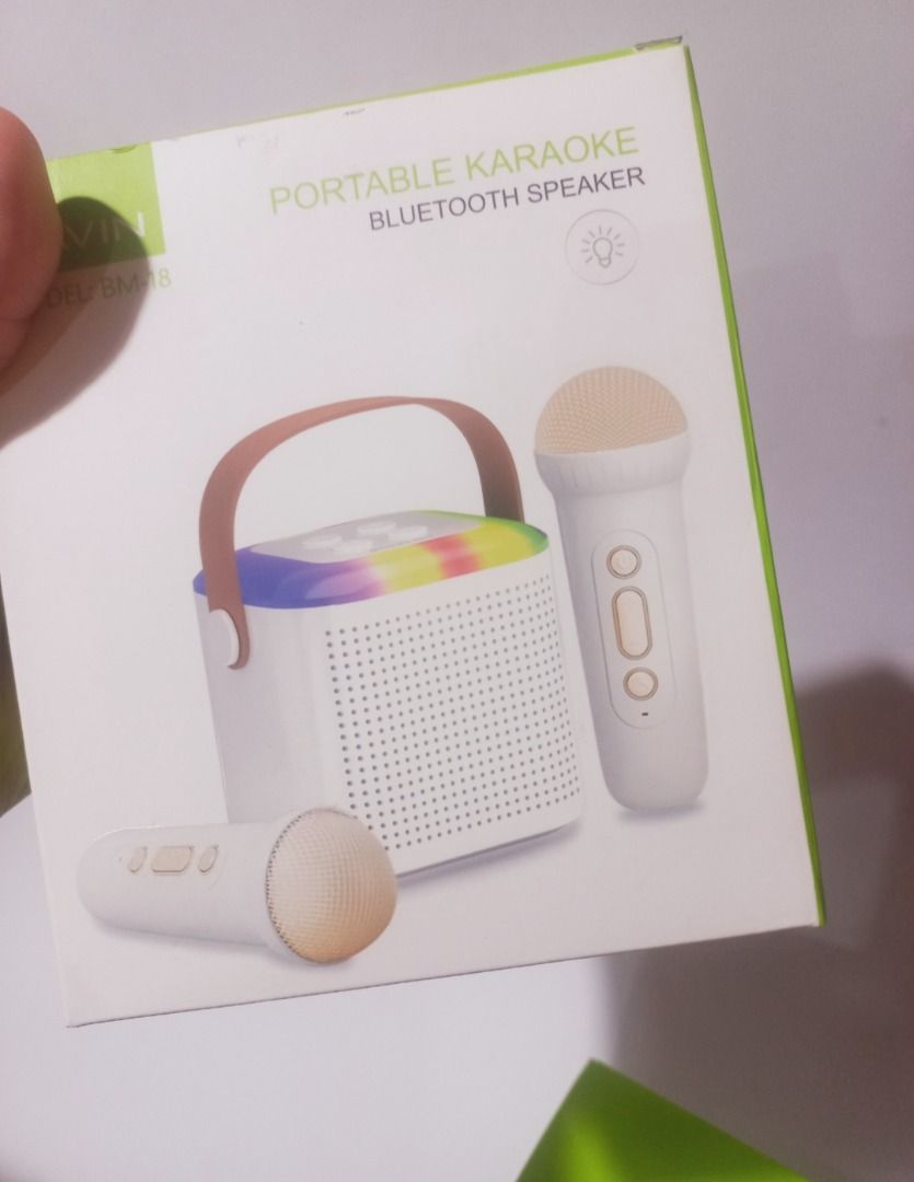 BUNDLE SALE! BAVIN Model:BM-18 Portable Karaoke, Bluetooth Speaker (Category: Microphones) located in Pugo. Submitted by mhylee_fang1989 (Listing ID 1439530432, Image 2). Description: 2 for 1 price RFS: Ginamit lang twice and kept in storage afterward.Wala rin lang gagamit..